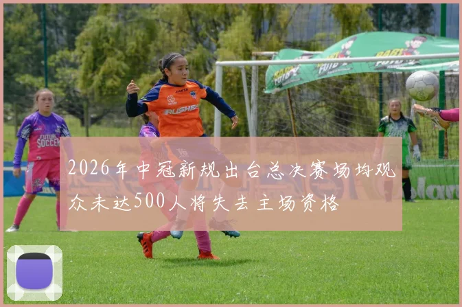 2026年中冠新规出台总决赛场均观众未达500人将失去主场资格