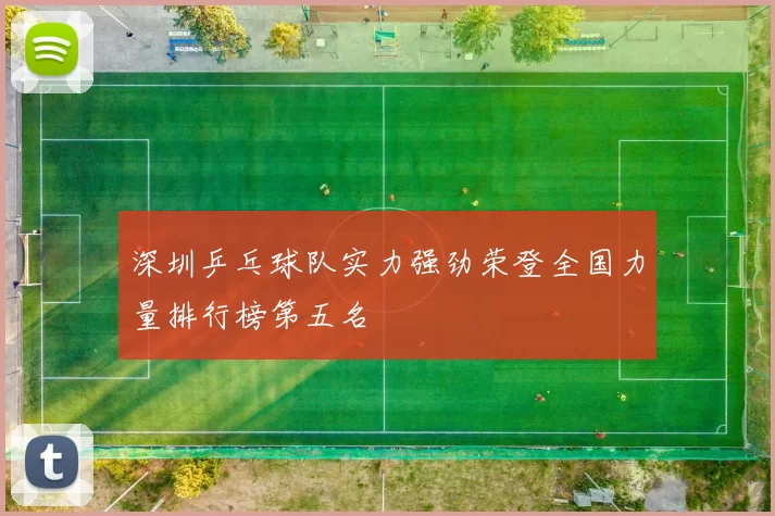 深圳乒乓球队实力强劲荣登全国力量排行榜第五名