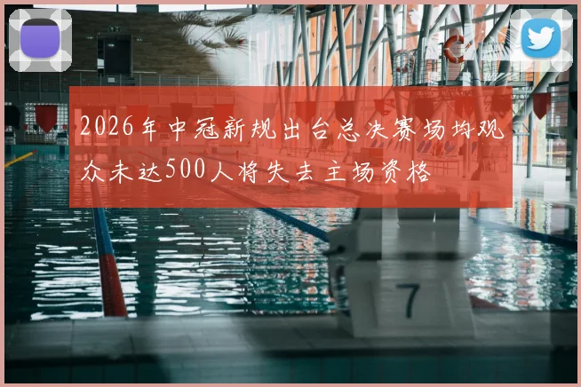 2026年中冠新规出台总决赛场均观众未达500人将失去主场资格